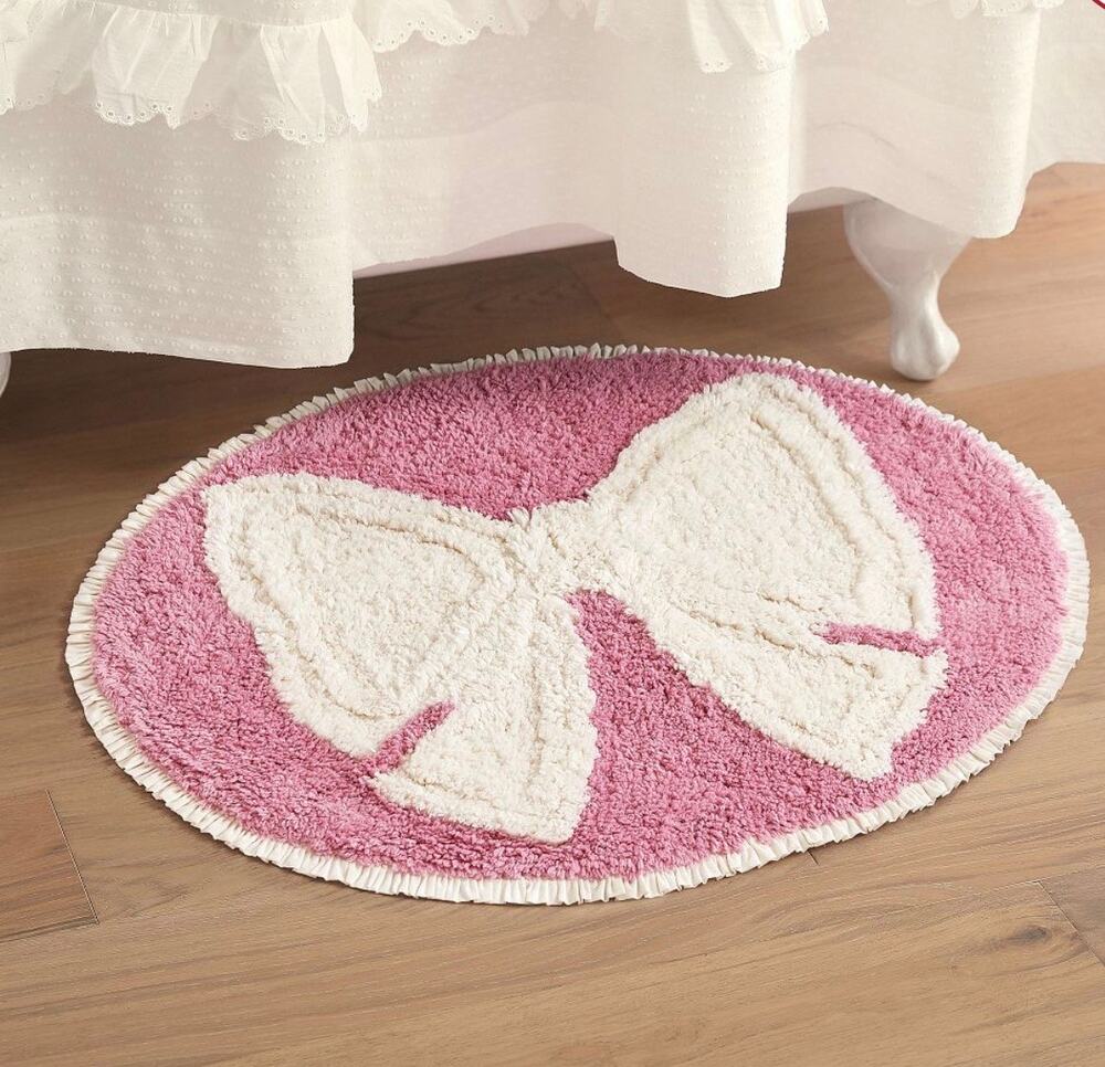 Pottery Barn Teen LoveShackFancy Pink Bow Bath Mat